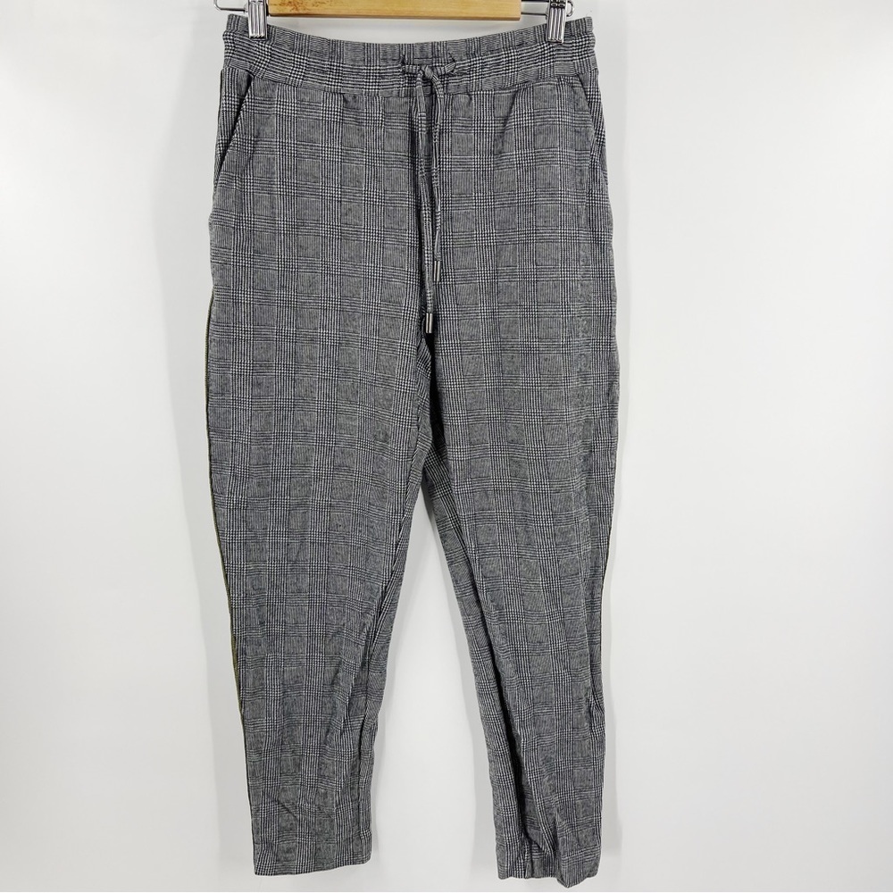 MAEVE Anthropologie Glen Check elastic waist pants